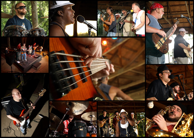Collage of photos from Memphis Blues Festival
